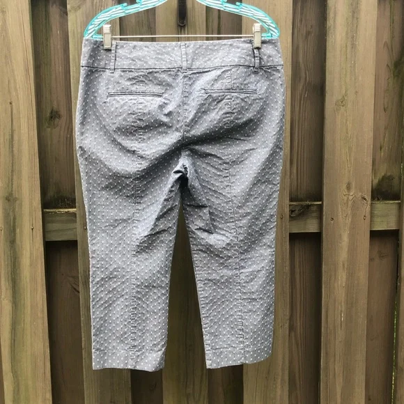 Ann Taylor Petite Signature Cropped Capris Textured Comfortable Casual Pants 10P - Picture 2 of 6